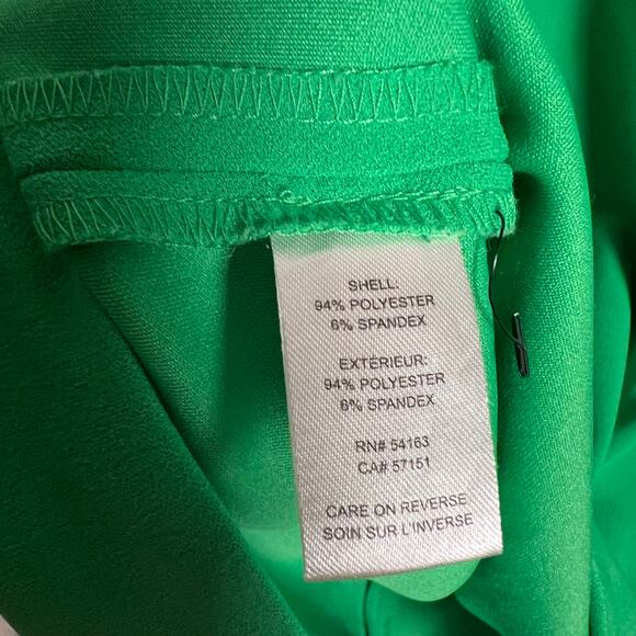 Tommy Hilfiger Kelly Green Short Sleeve Grommet Split Neck Sheath Dress Size 14 - Picture 10 of 10